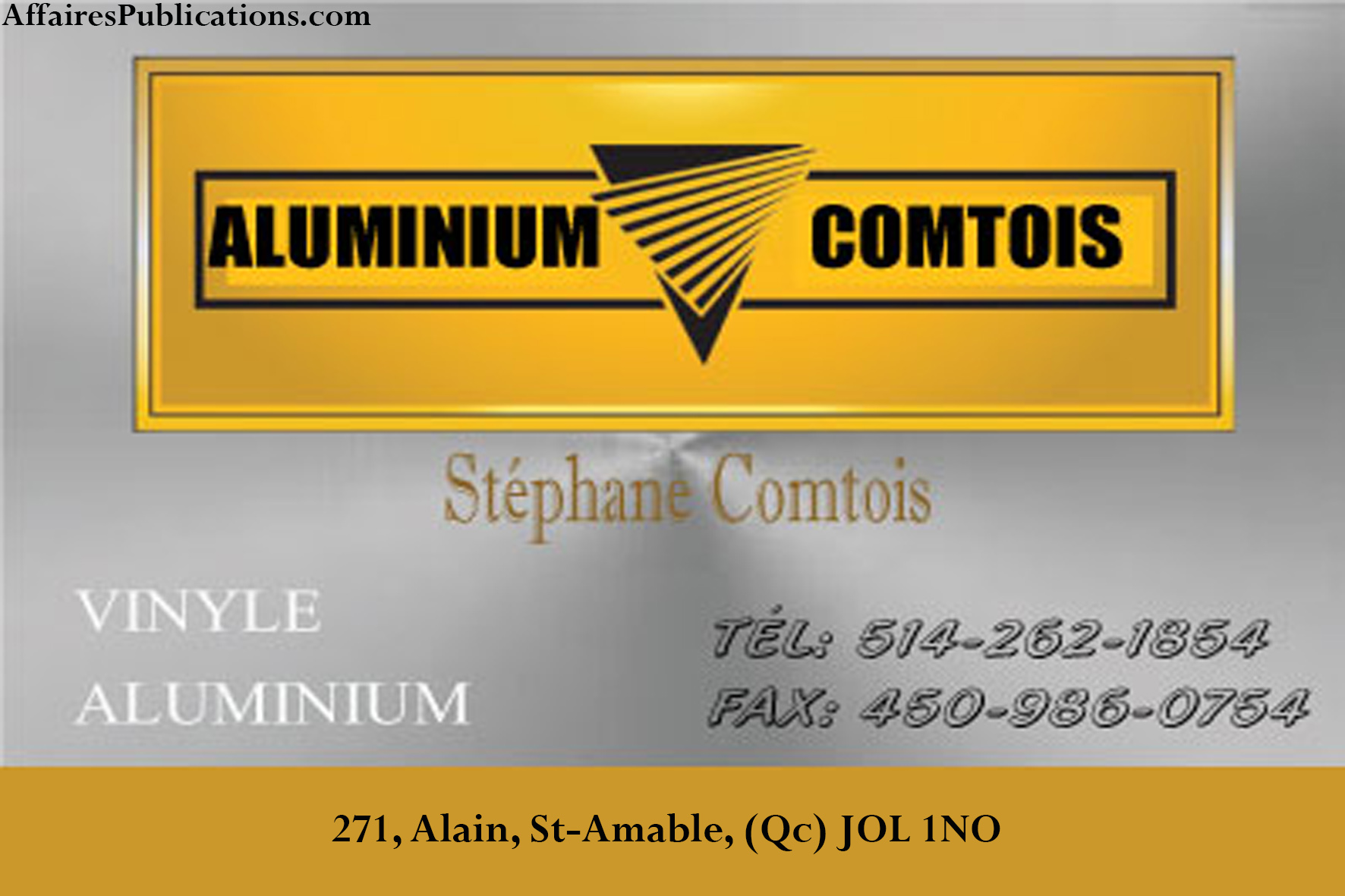 ALUMINIUM COMTOIS INC