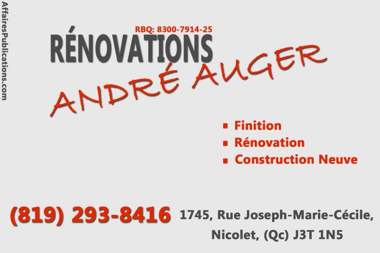 RÉNOVATIONS ANDRÉ AUGER