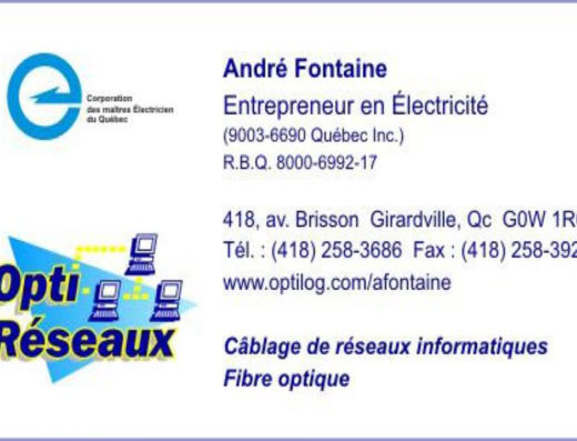 ANDRÉ FONTAINE ENTREPRENEUR EN ÉLECTRICITÉ