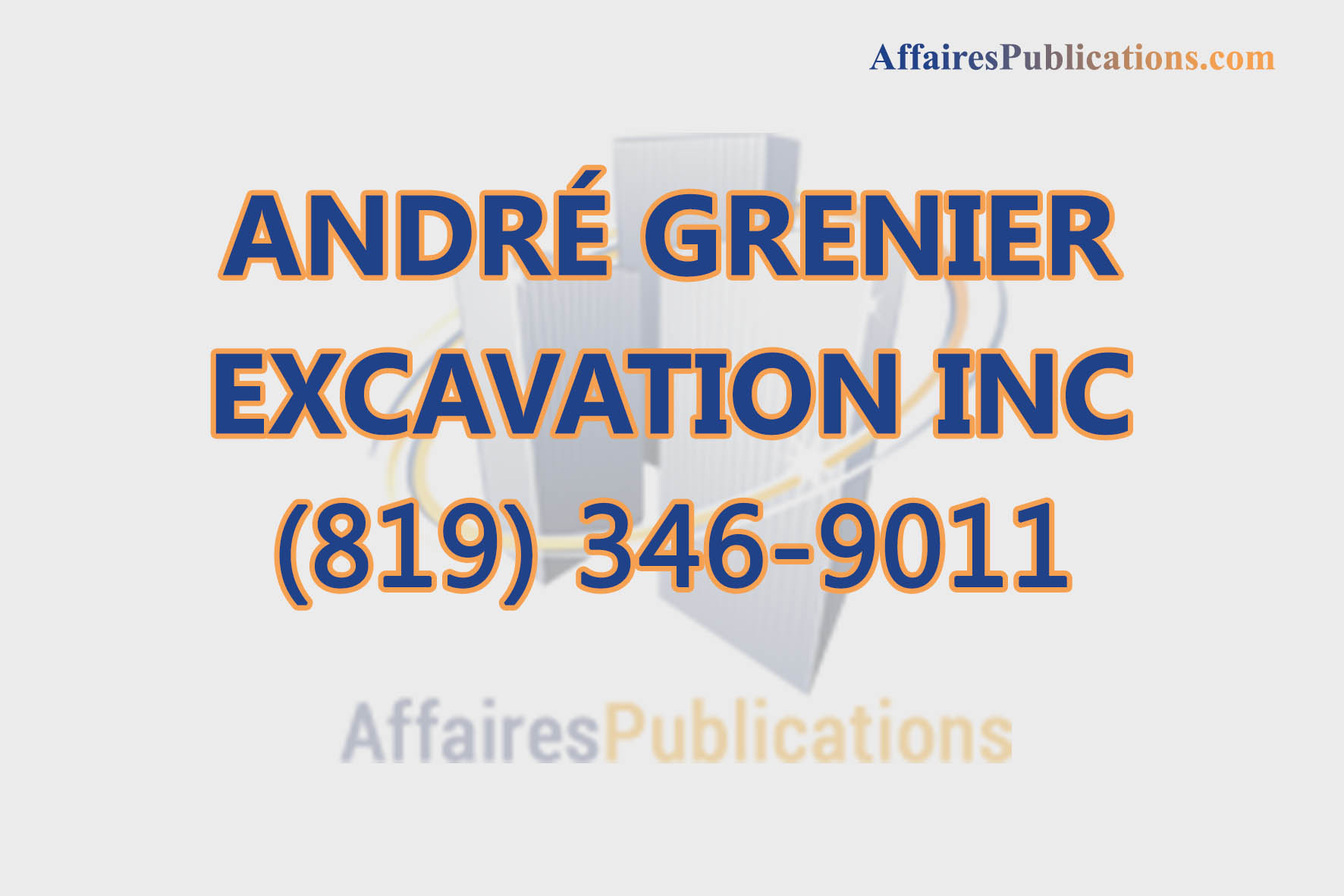 ANDRÉ GRENIER EXCAVATION INC