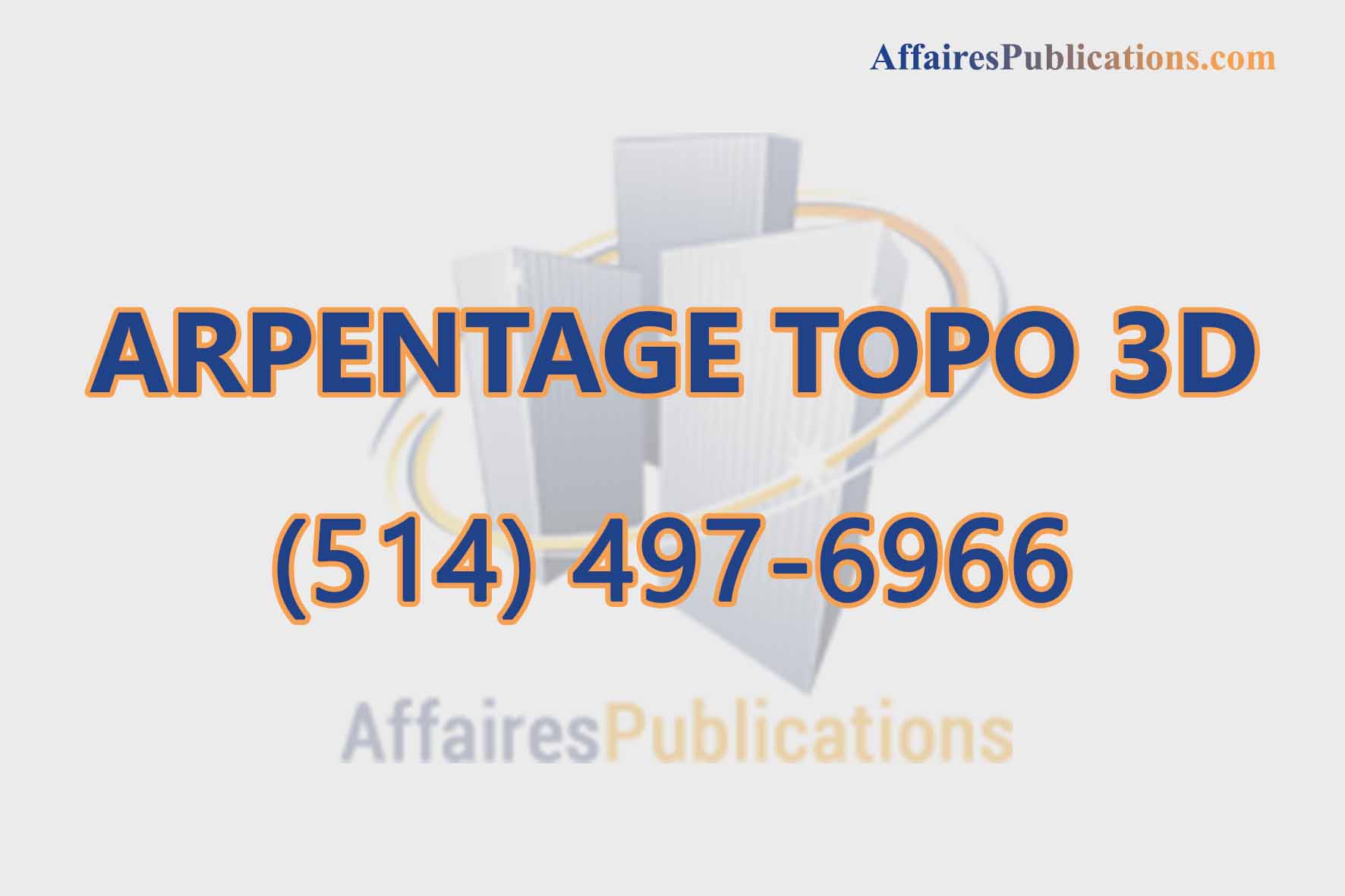 ARPENTAGE TOPO 3D