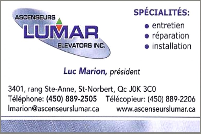 ASCENSEURS LUMAR INC