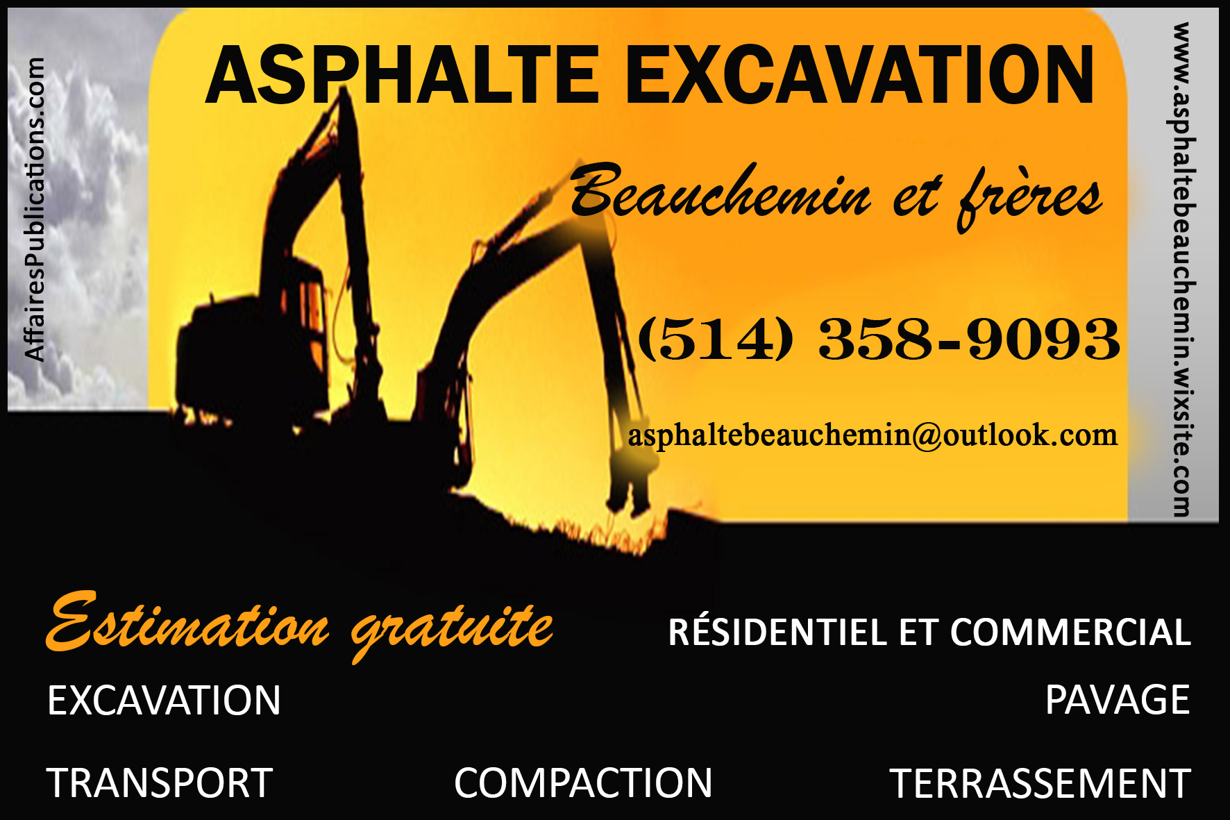 ASPHALTE EXCAVATION BEAUCHEMIN & FRÈRE