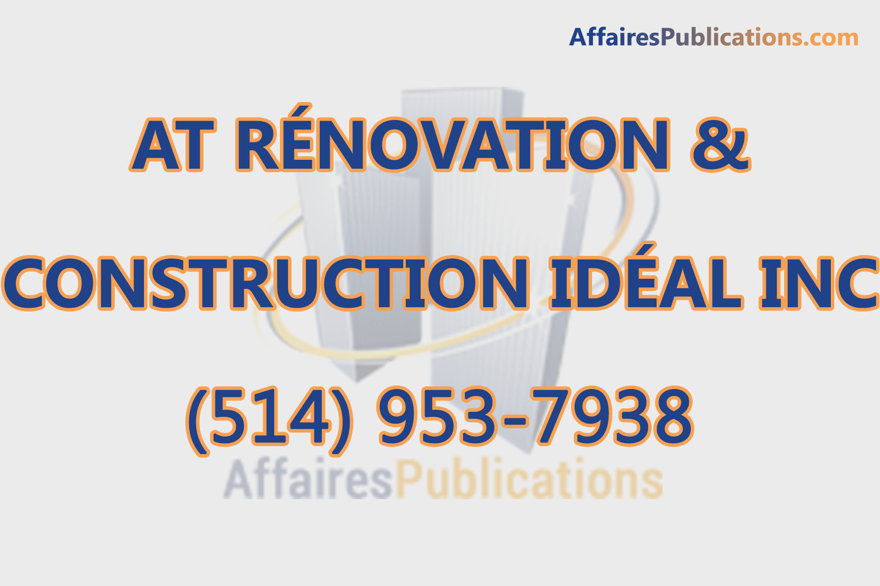AT RÉNOVATION & CONSTRUCTION IDÉAL