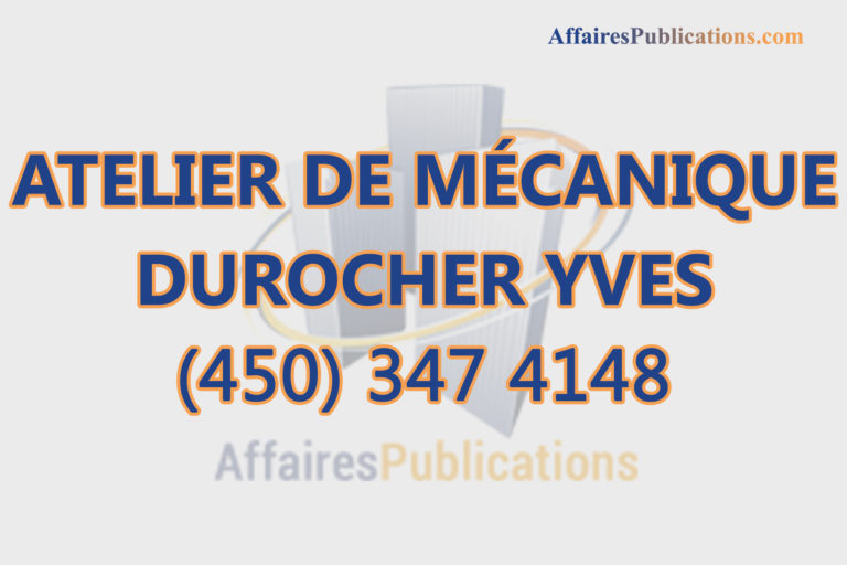 ATELIER DE MÉCANIQUE DUROCHER YVES