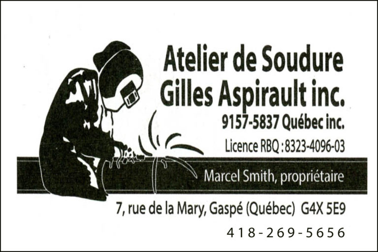 ATELIER DE SOUDURE GILLES ASPIRAULT 9157-5837 QUÉBEC INC
