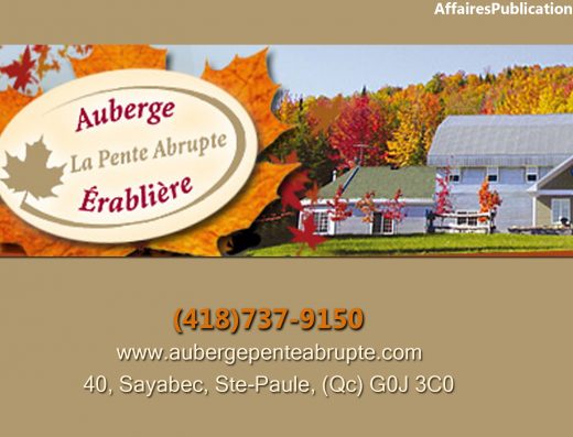 AUBERGE DE LA PENTE ABRUPTE