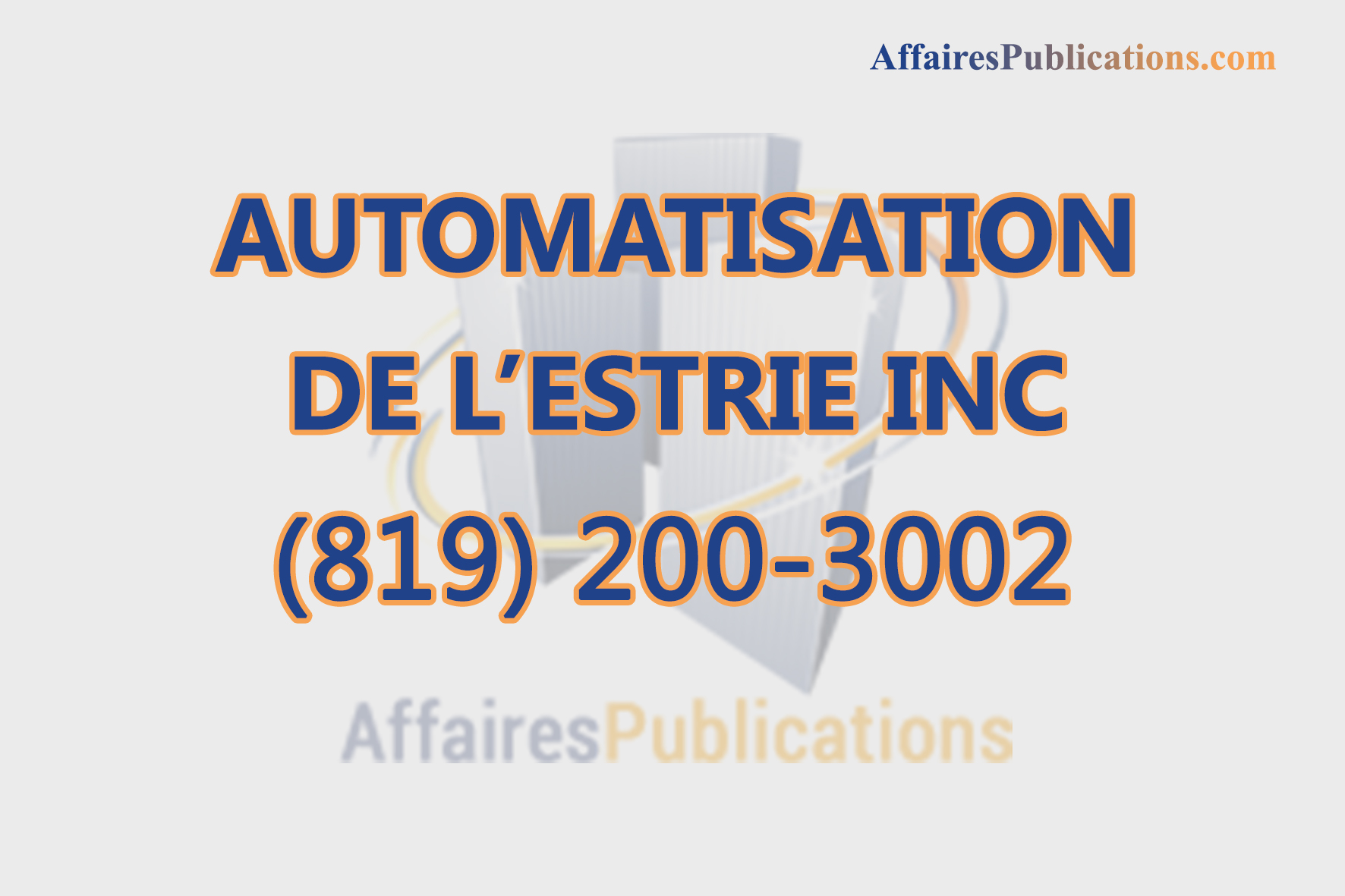 AUTOMATISATION DE L’ESTRIE INC