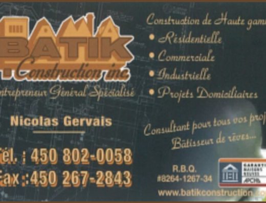 BATIK CONSTRUCTION INC