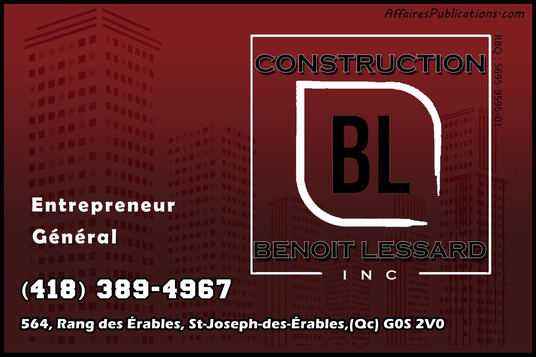 BENOIT LESSARD CONSTRUCTION