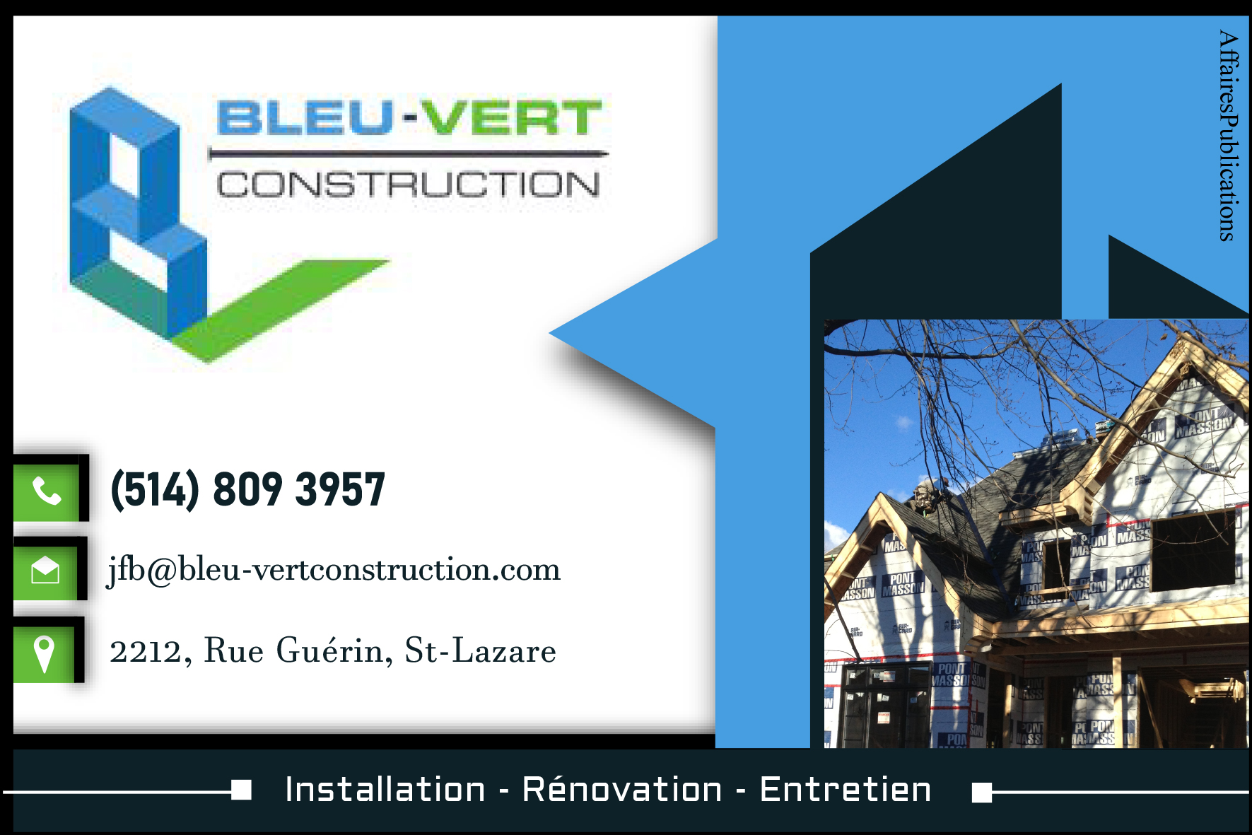 BLEU-VERT CONSTRUCTION