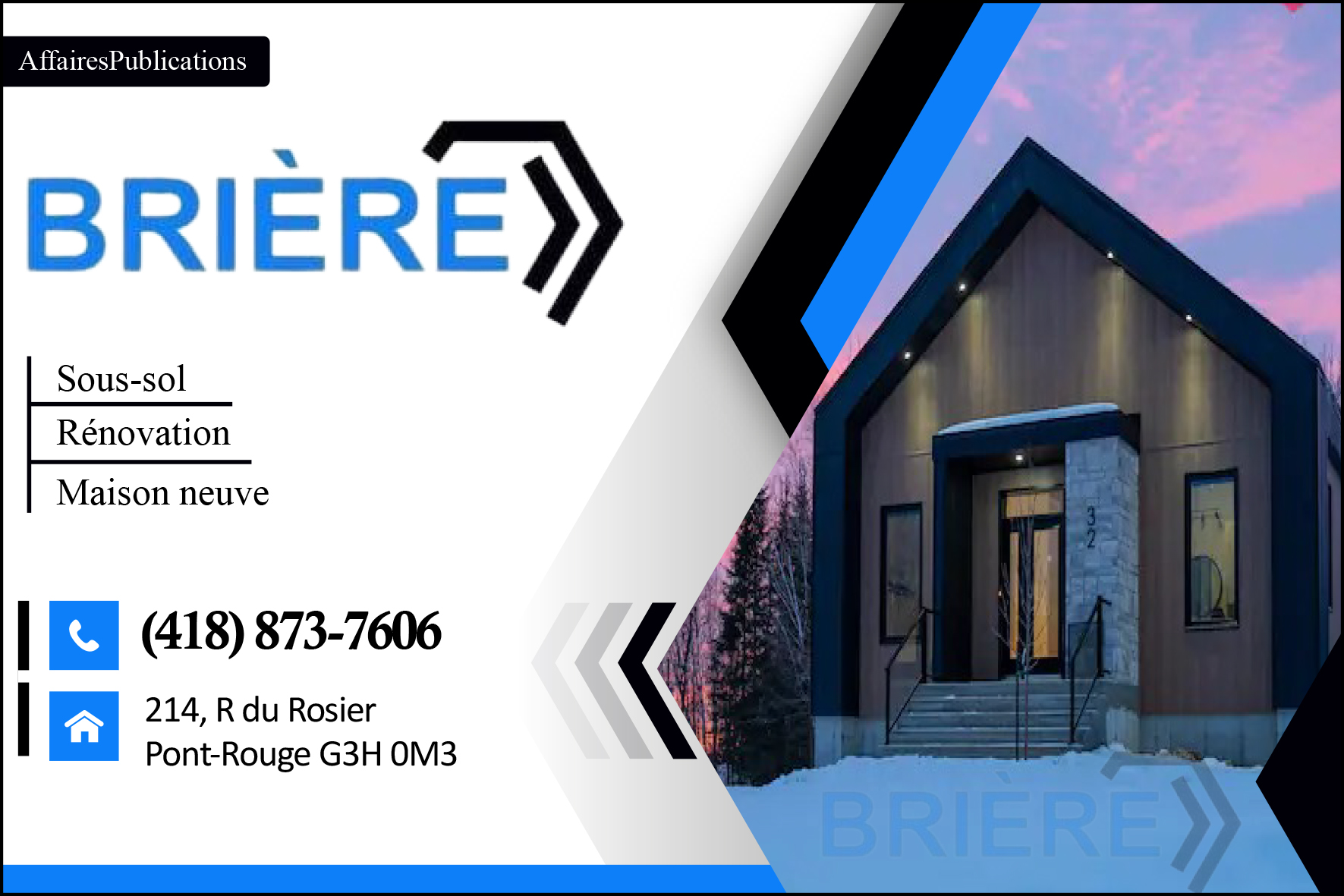 BRIÈRE CONSTRUCTION ET RÉNOVATION INC
