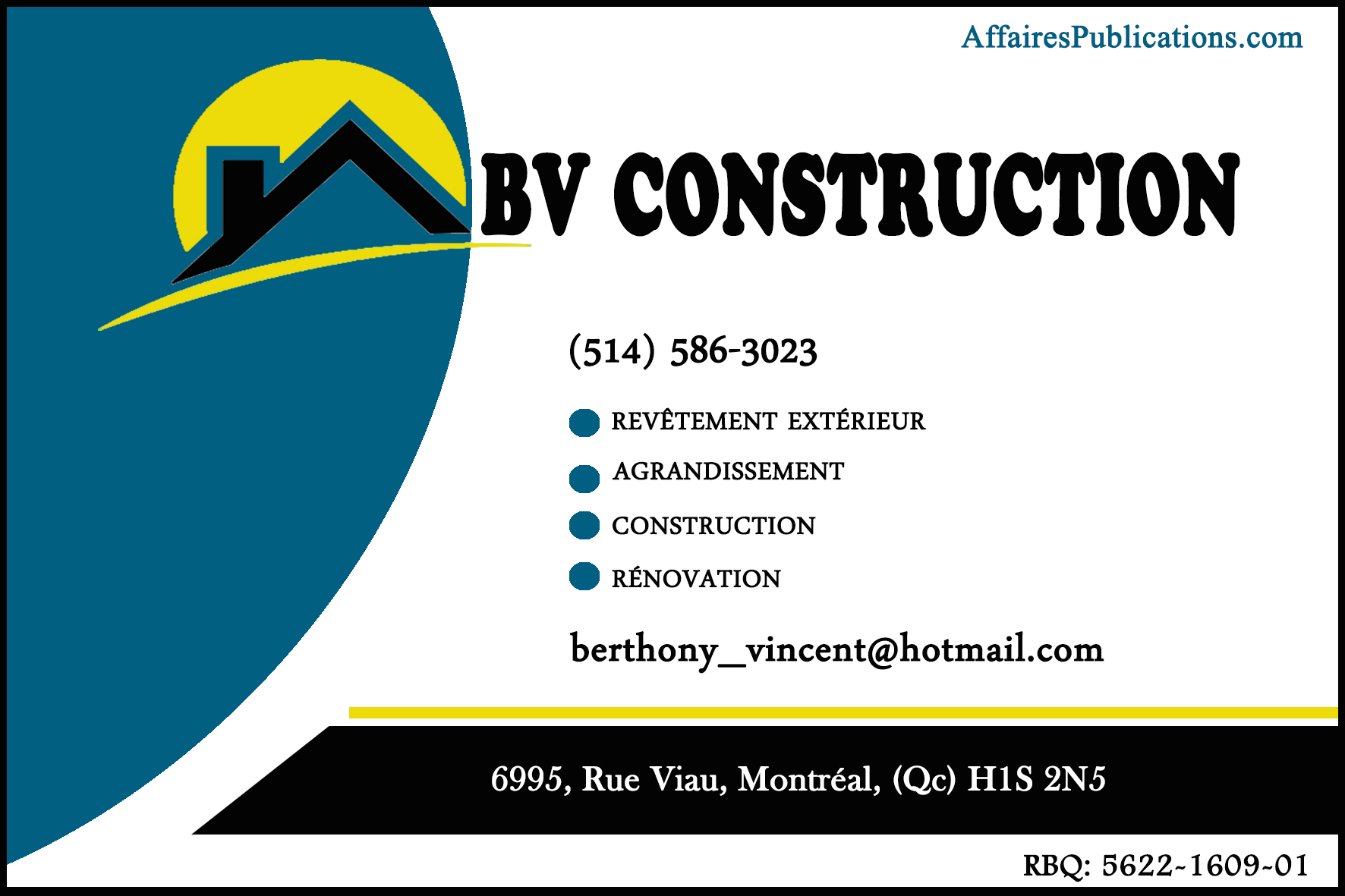 BV CONSTRUCTION