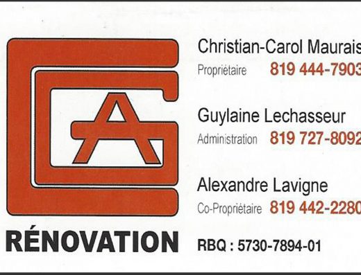 C G A RÉNOVATION INC