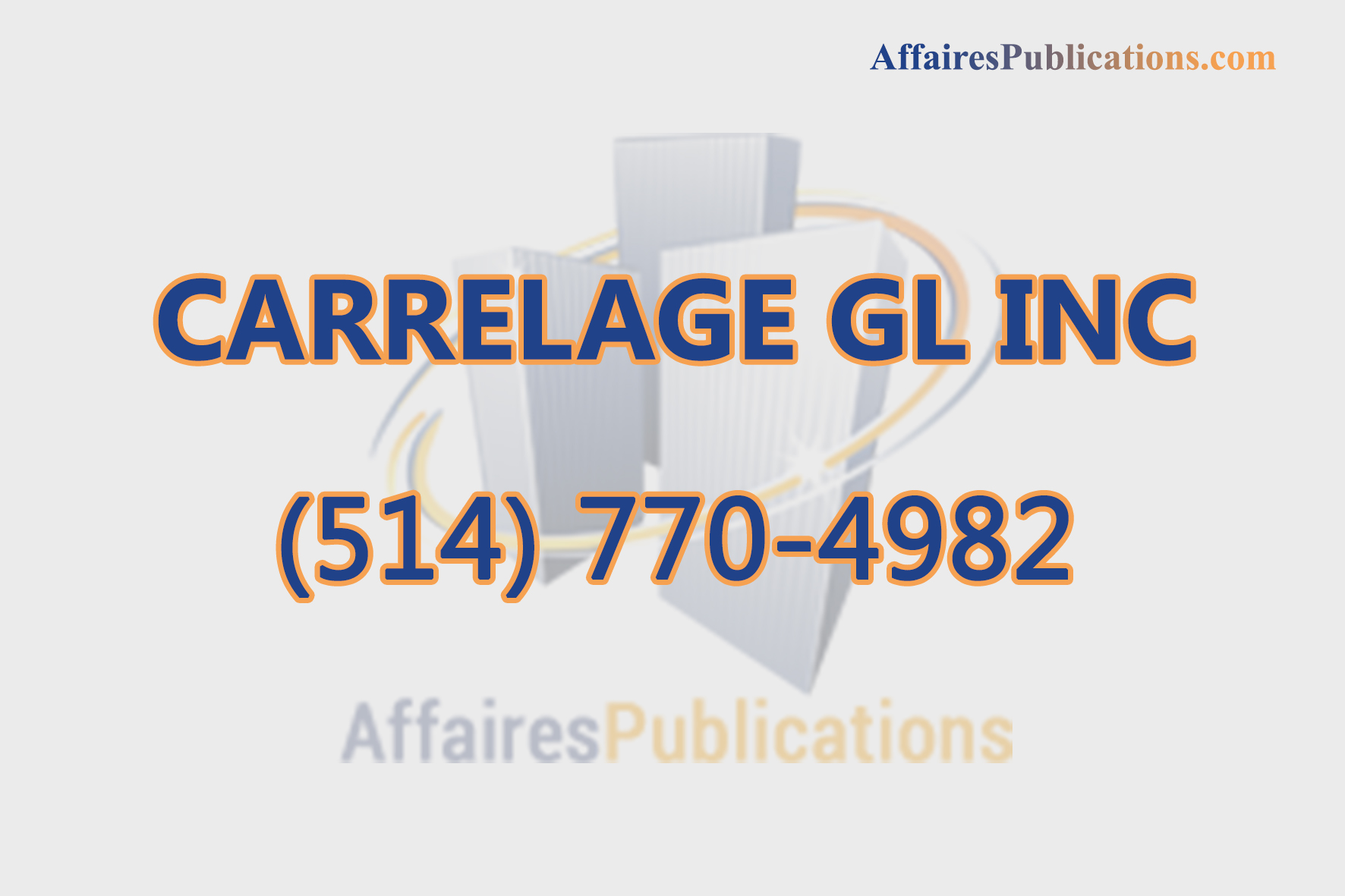 CARRELAGE GL INC