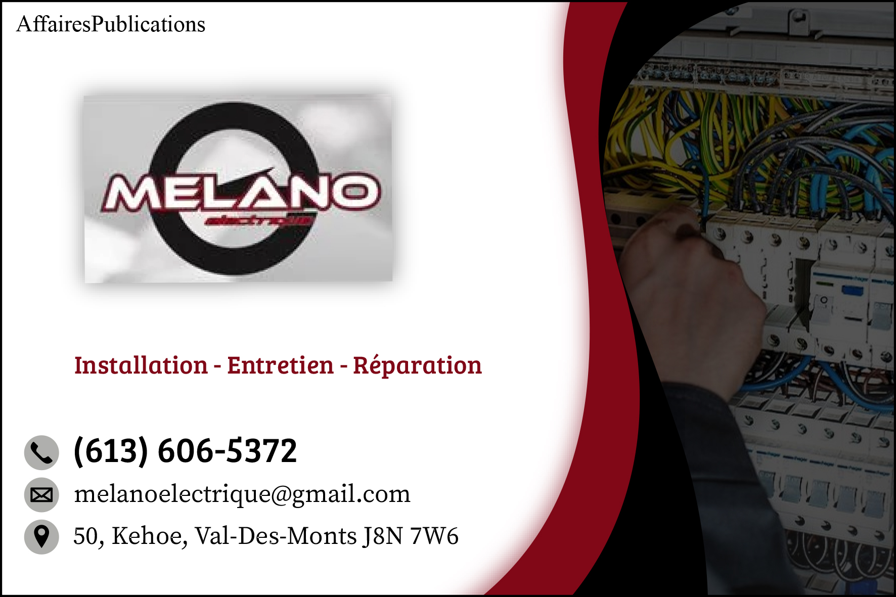 MELANO ÉLECTRIQUE  794985 CANADA INC