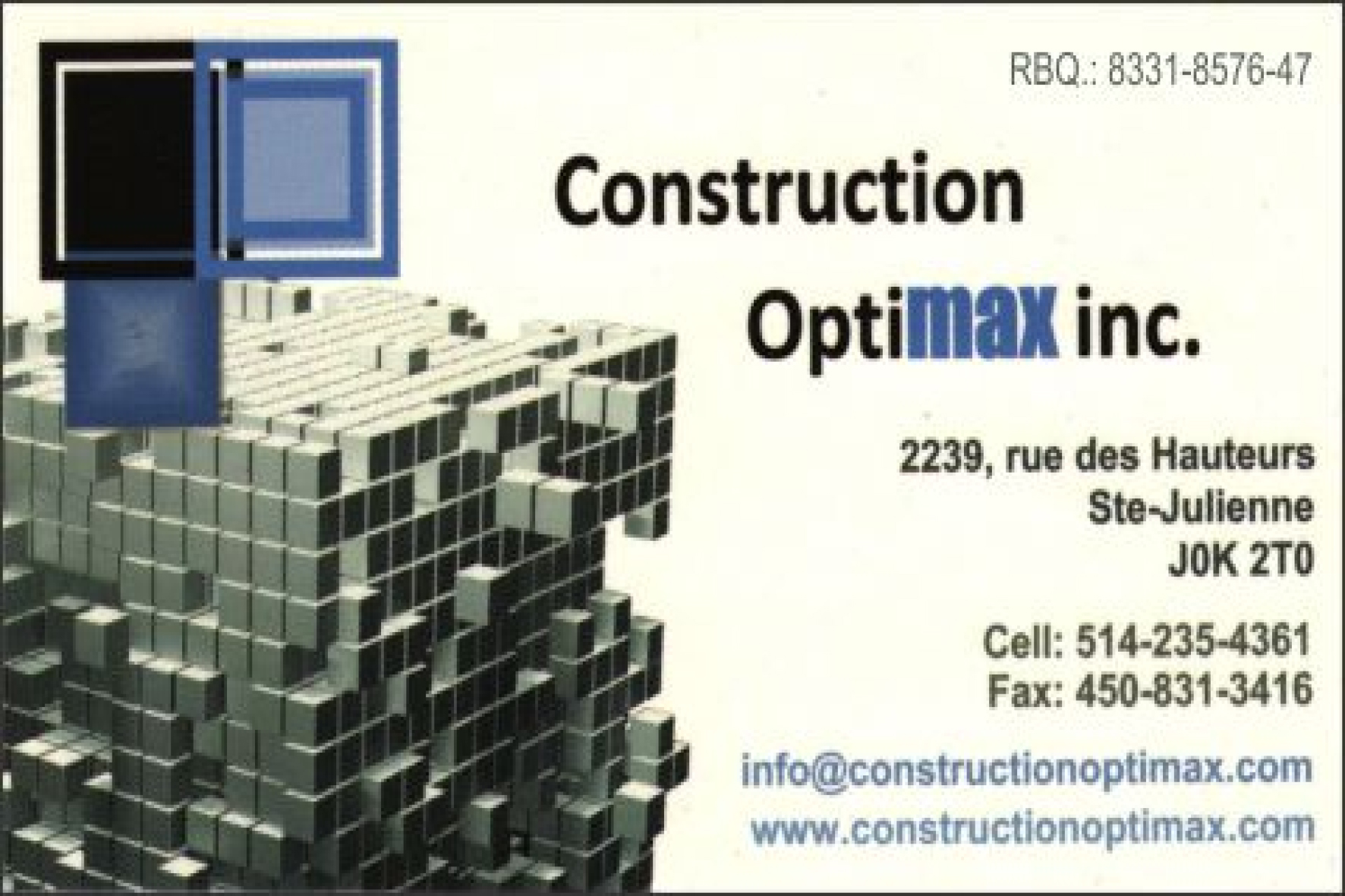 CONSTRUCTION OPTIMAX