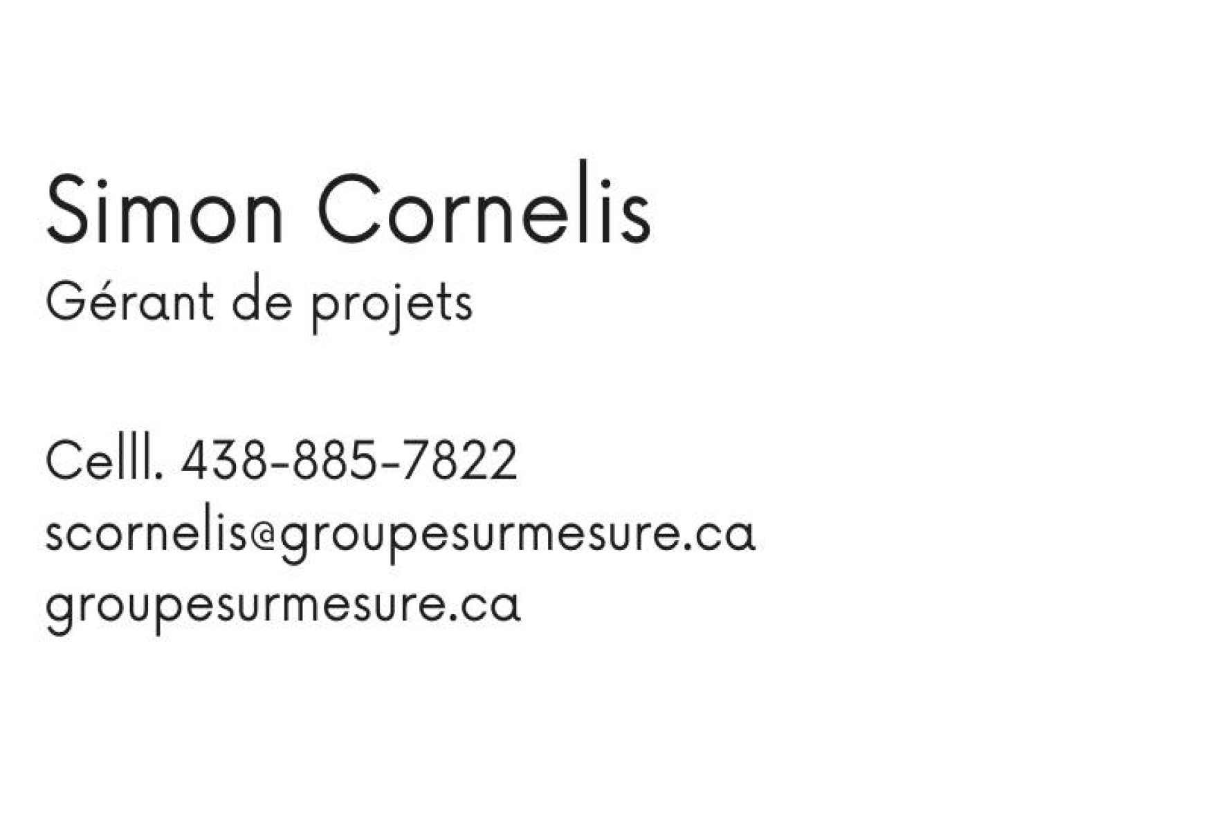 GROUPE SUR MESURE