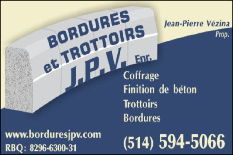 BORDURES ET TROTTOIRS JPV