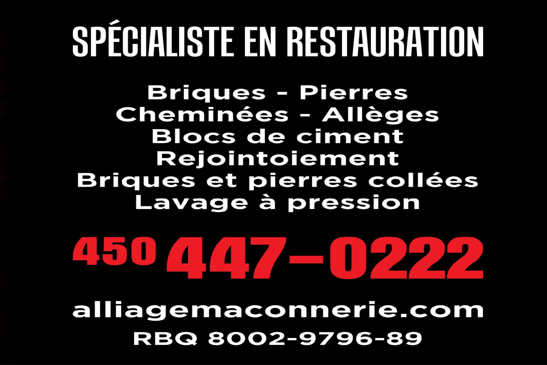 ALLIAGE MAÇONNERIE