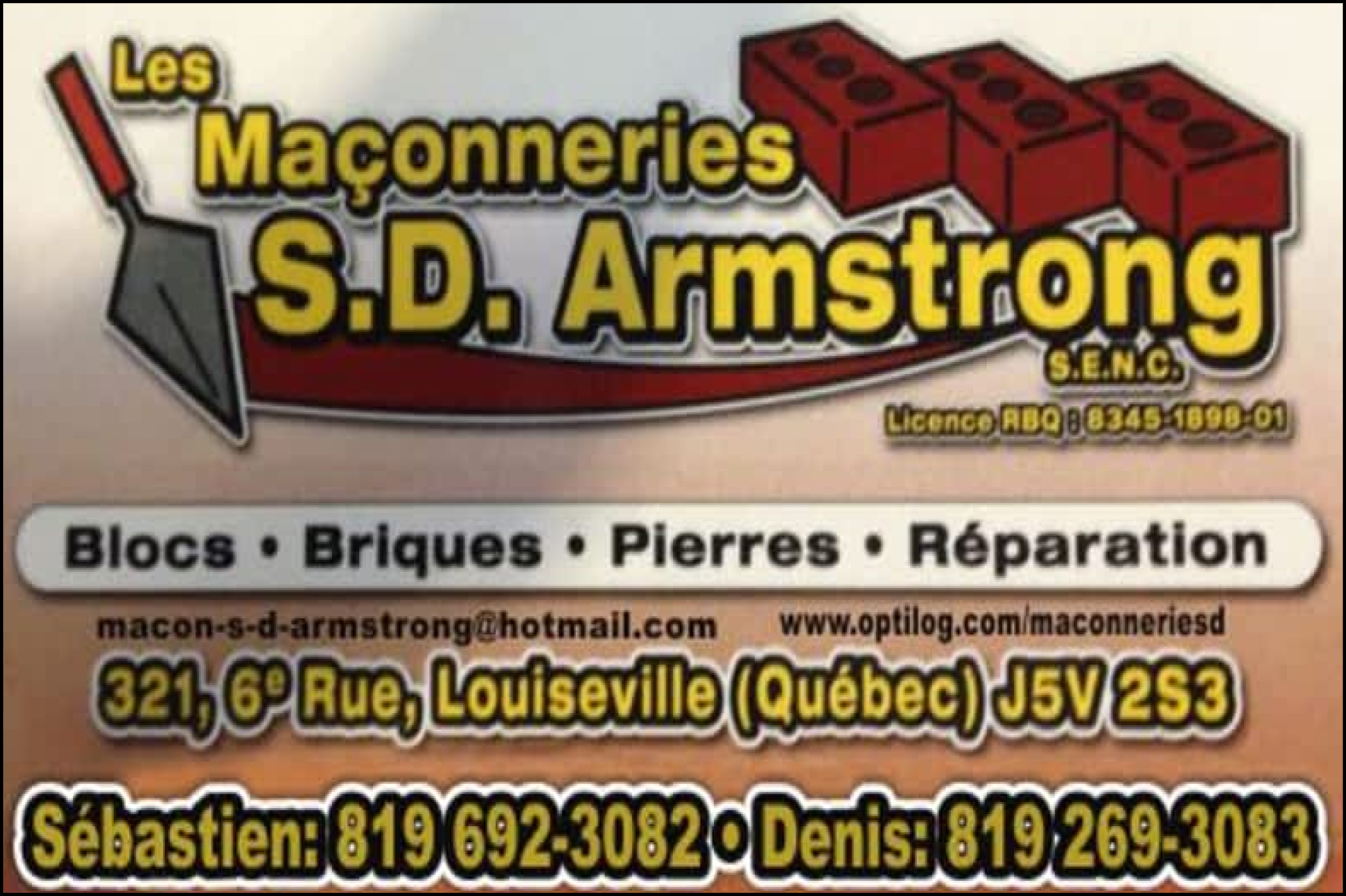 MAÇONNERIES SD ARMSTRONG