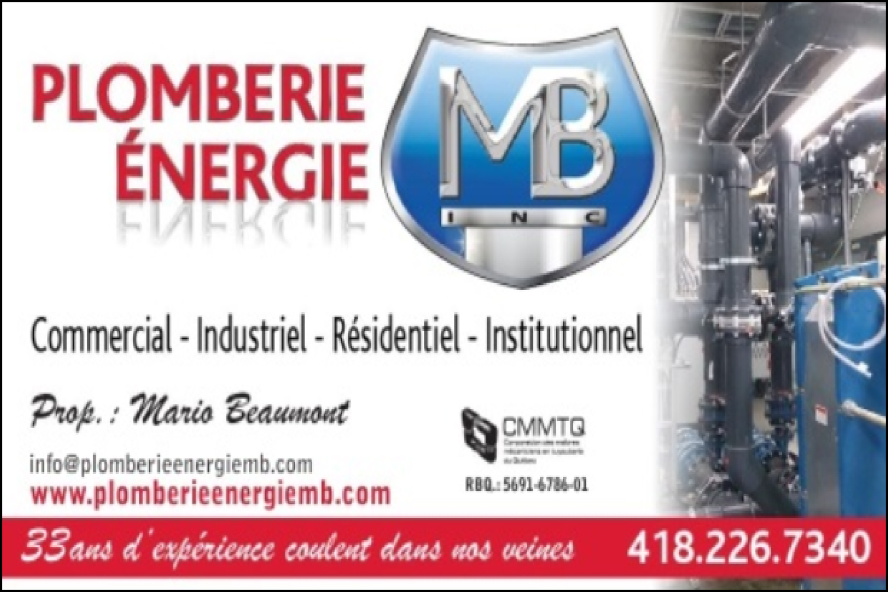 PLOMBERIE ÉNERGIE M.B INC