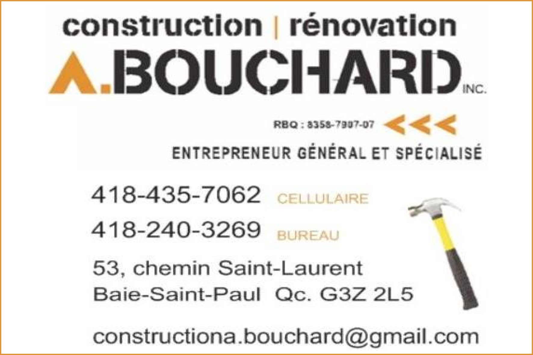 CONSTRUCTION RÉNOVATION A BOUCHARD INC