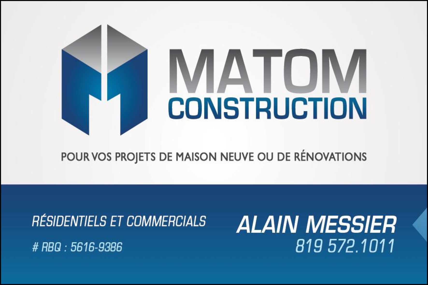 MATOM CONSTRUCTION INC
