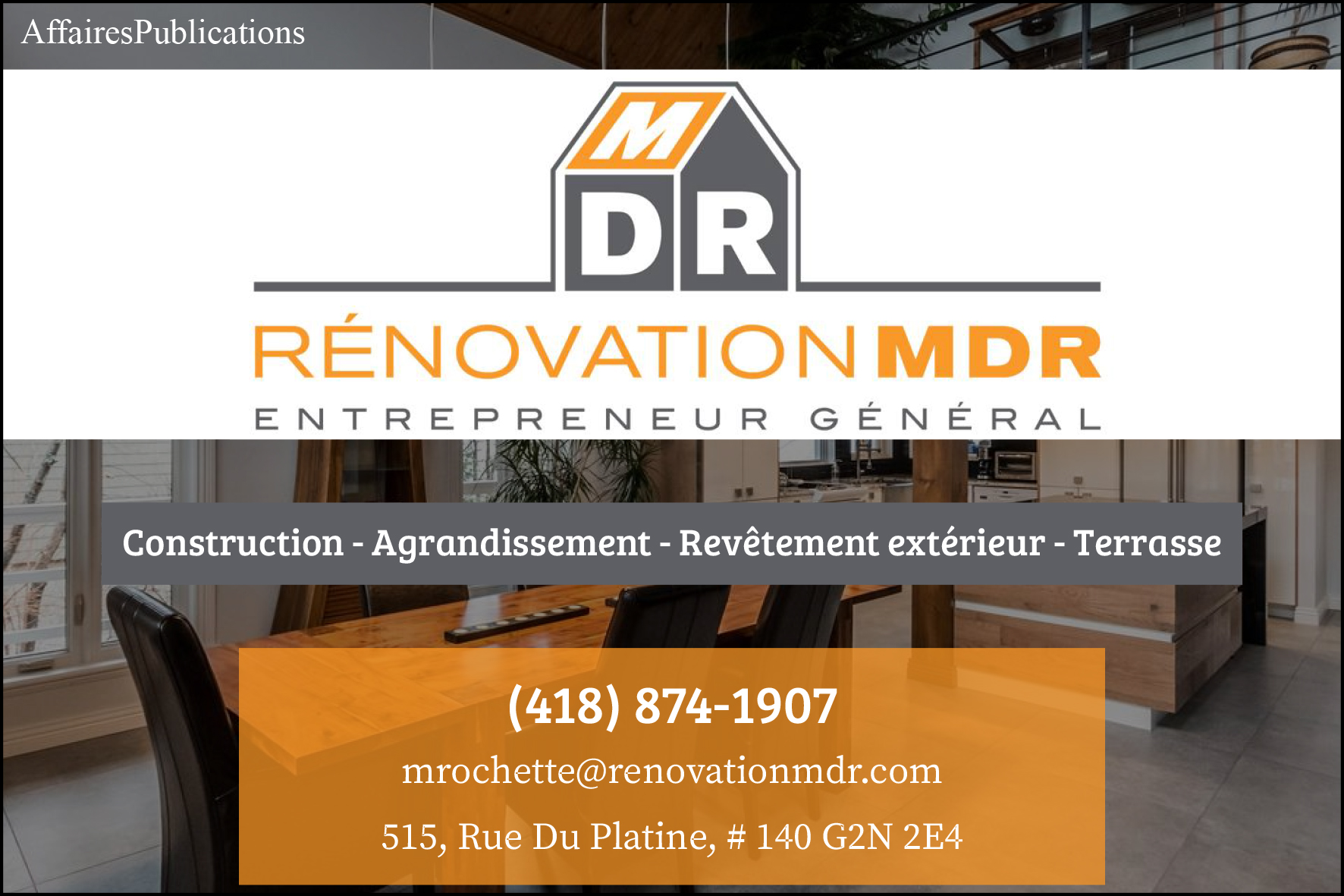 RÉNOVATION MDR INC