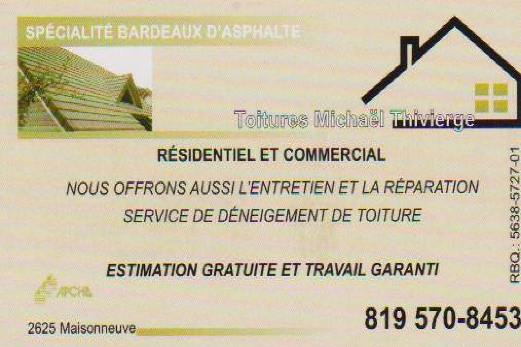TOITURES MICHAEL THIVIERGE