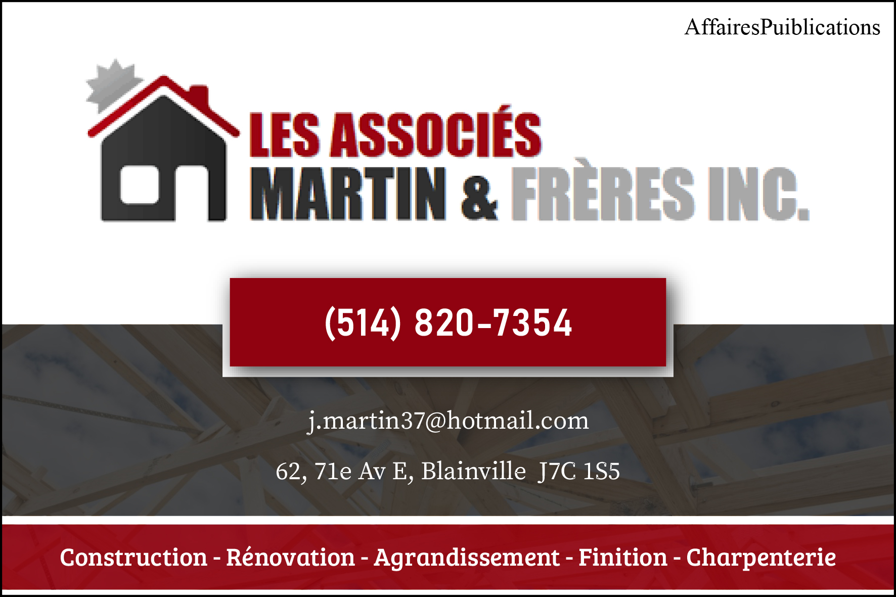 ASSOCIÉS MARTIN & FRÈRES INC