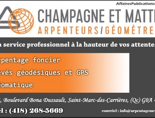 CHAMPAGNE ET MATTE ARPENTEURS- GÉOMÈTRES