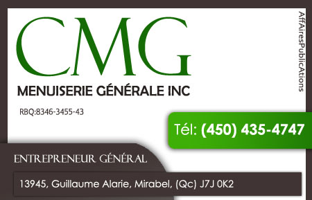 CMG MENUISERIE GÉNÉRALE INC 