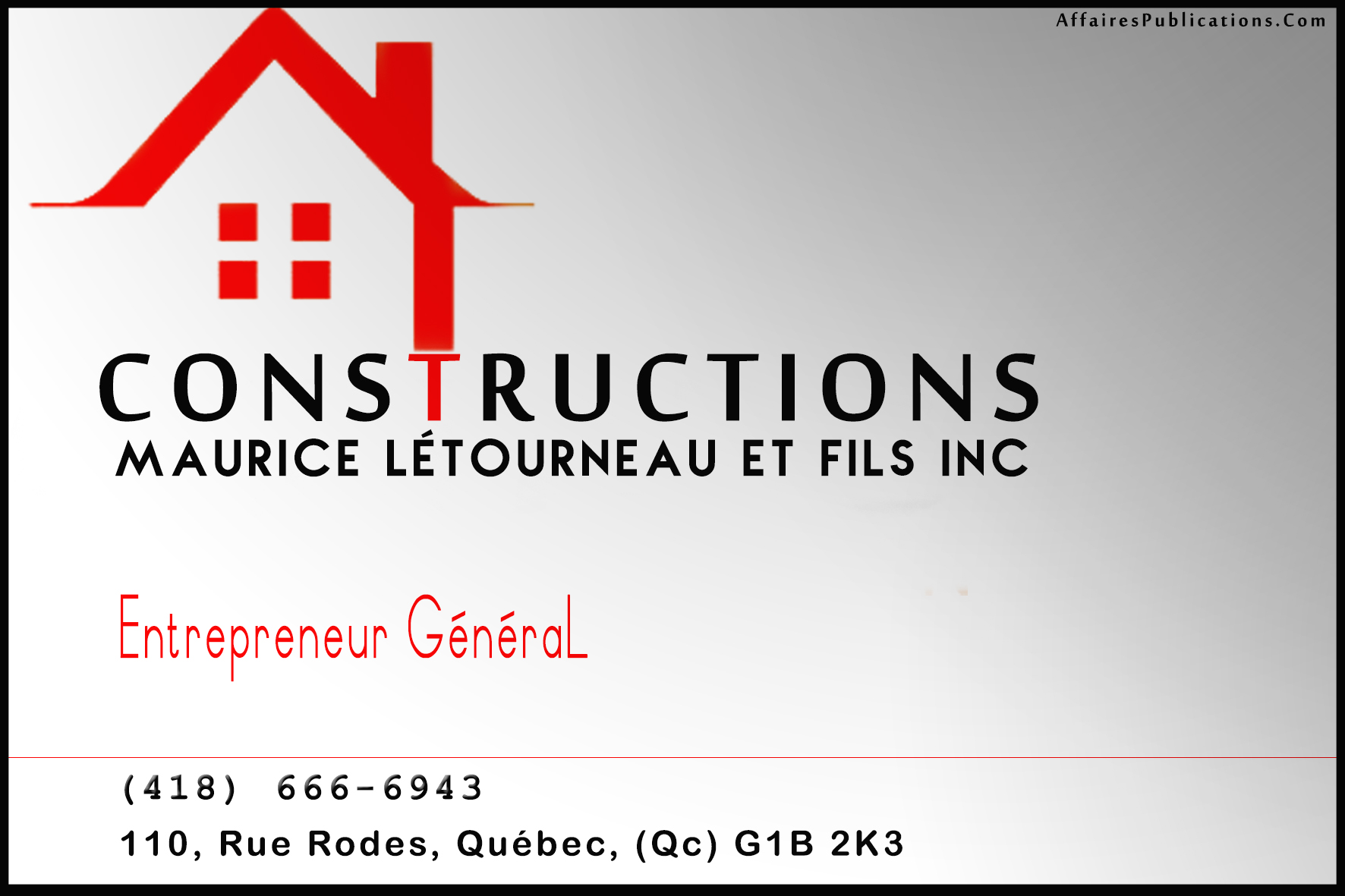 CONSTRUCTIONS MAURICE LÉTOURNEAU ET FILS