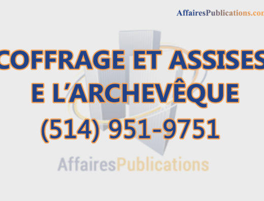COFFRAGE ET ASSISES E L&rsquo;ARCHEVÊQUE