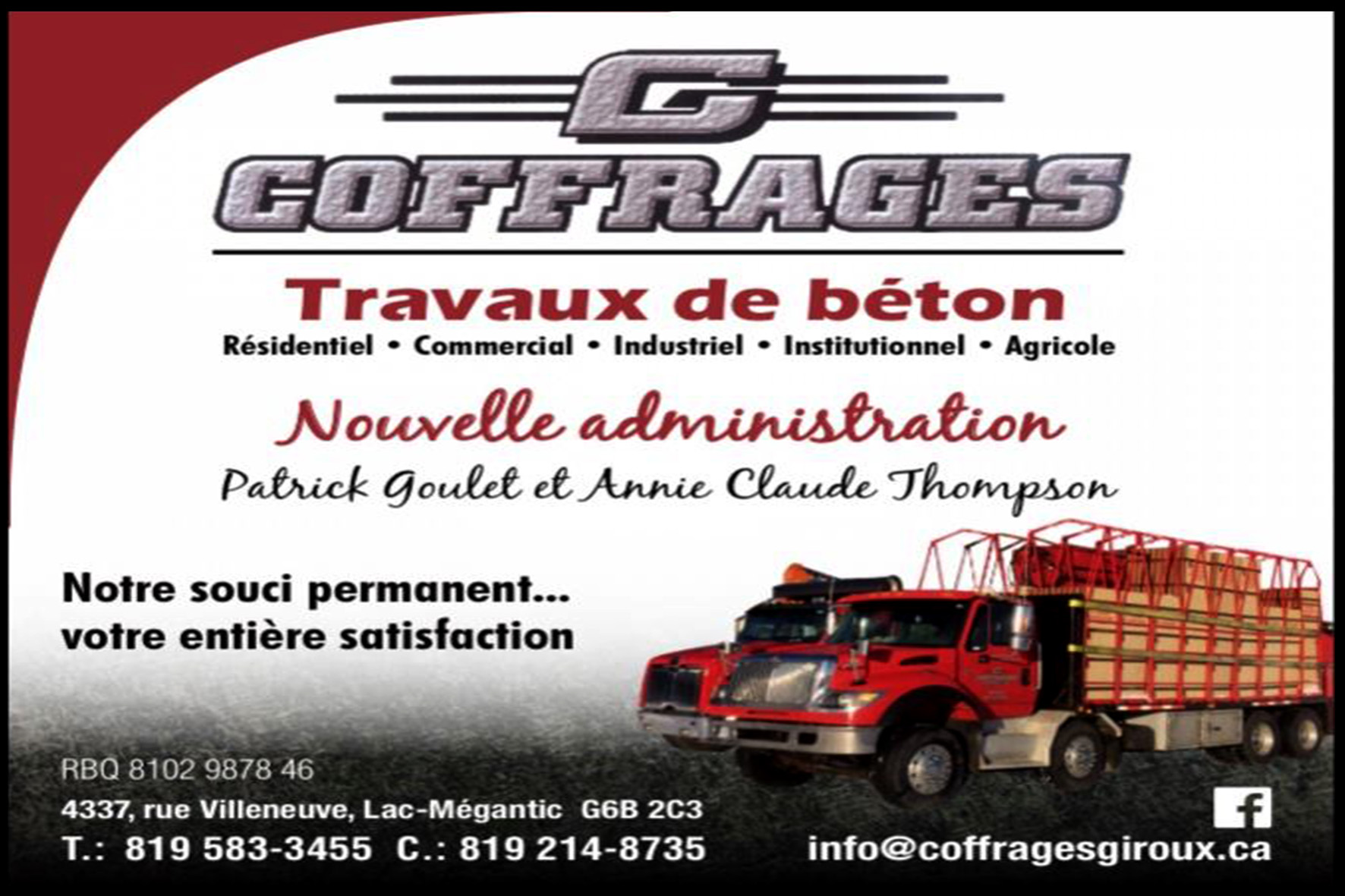 COFFRAGES A GIROUX INC