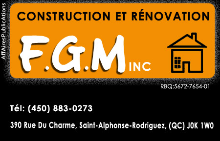 CONSTRUCTION ET RÉNOVATION F.G.M