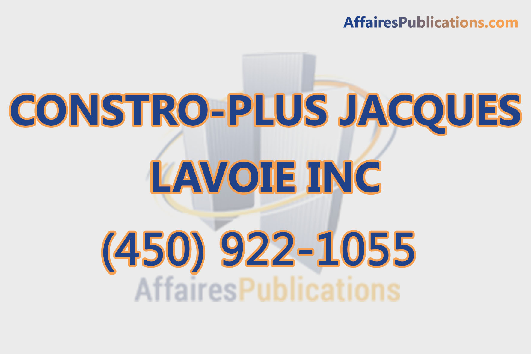 CONSTRO-PLUS JACQUES LAVOIE