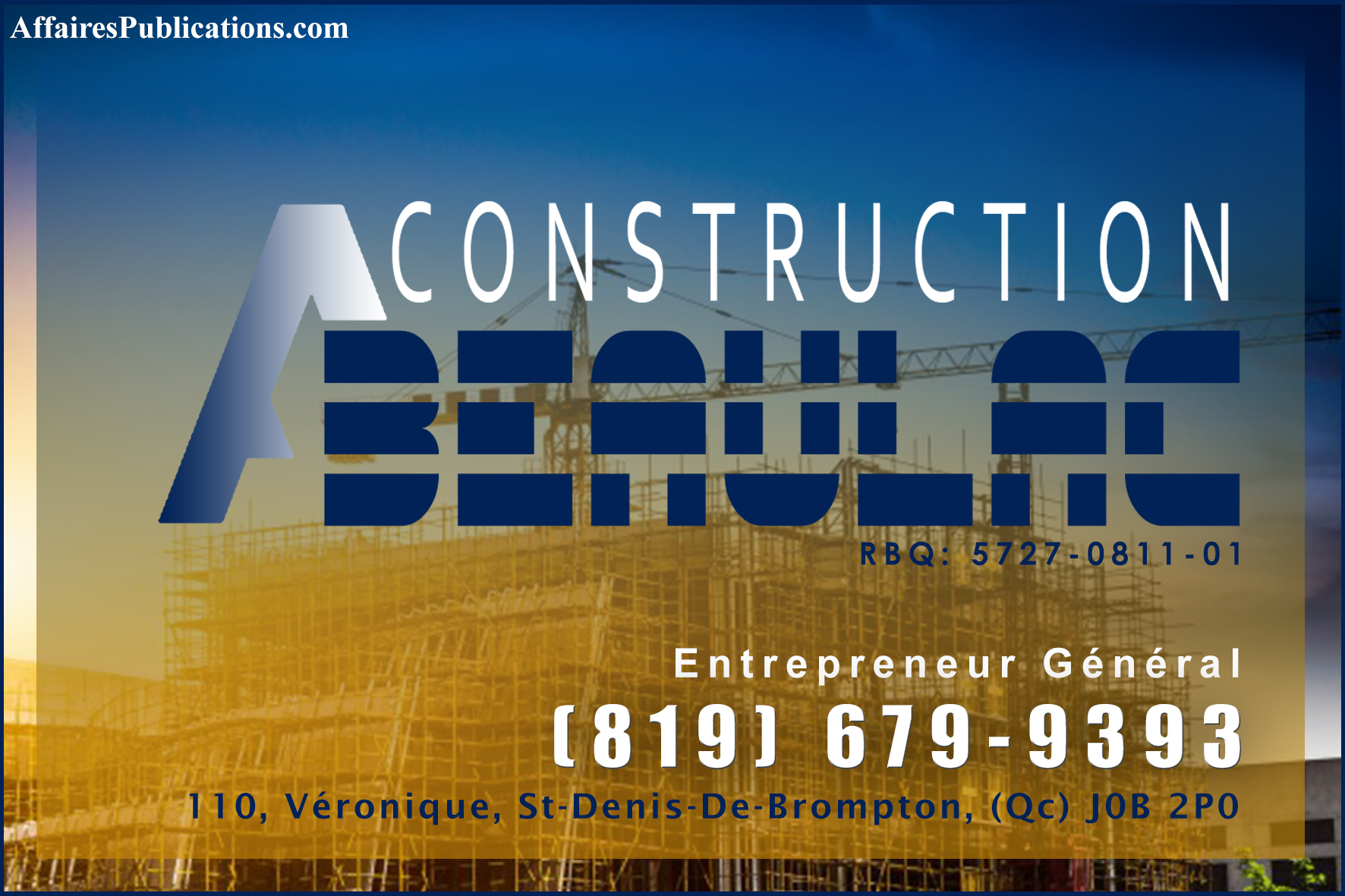 CONSTRUCTION A  BEAULAC INC