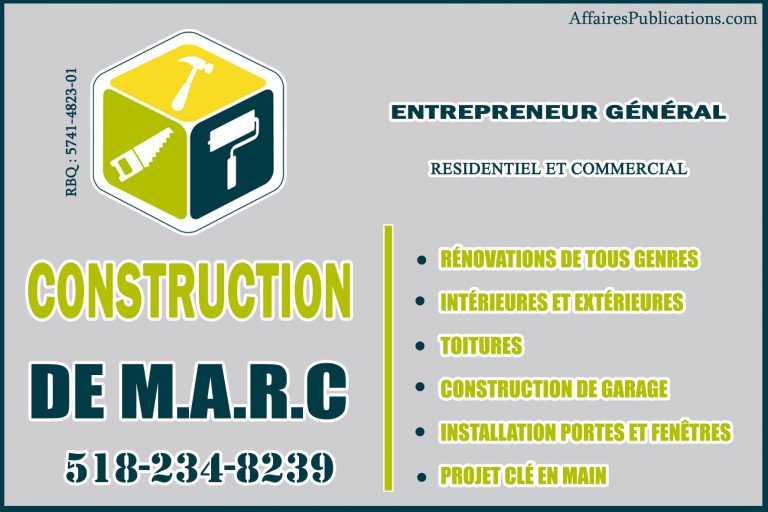 CONSTRUCTION DE MARC INC