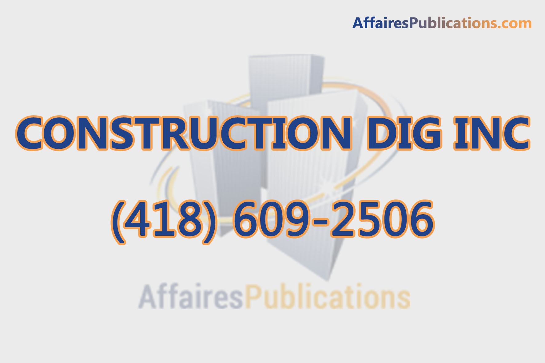 CONSTRUCTION DIG INC