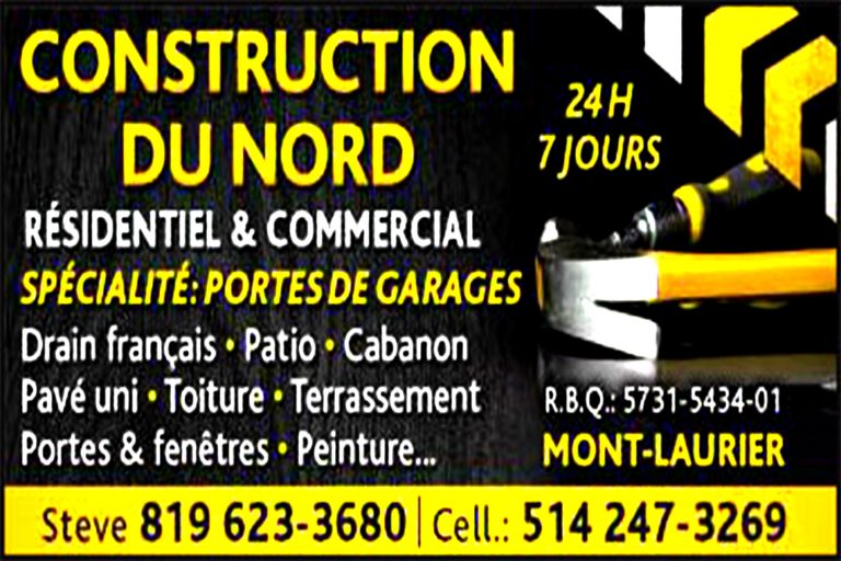 CONSTRUCTION DU NORD MONT-LAURIER