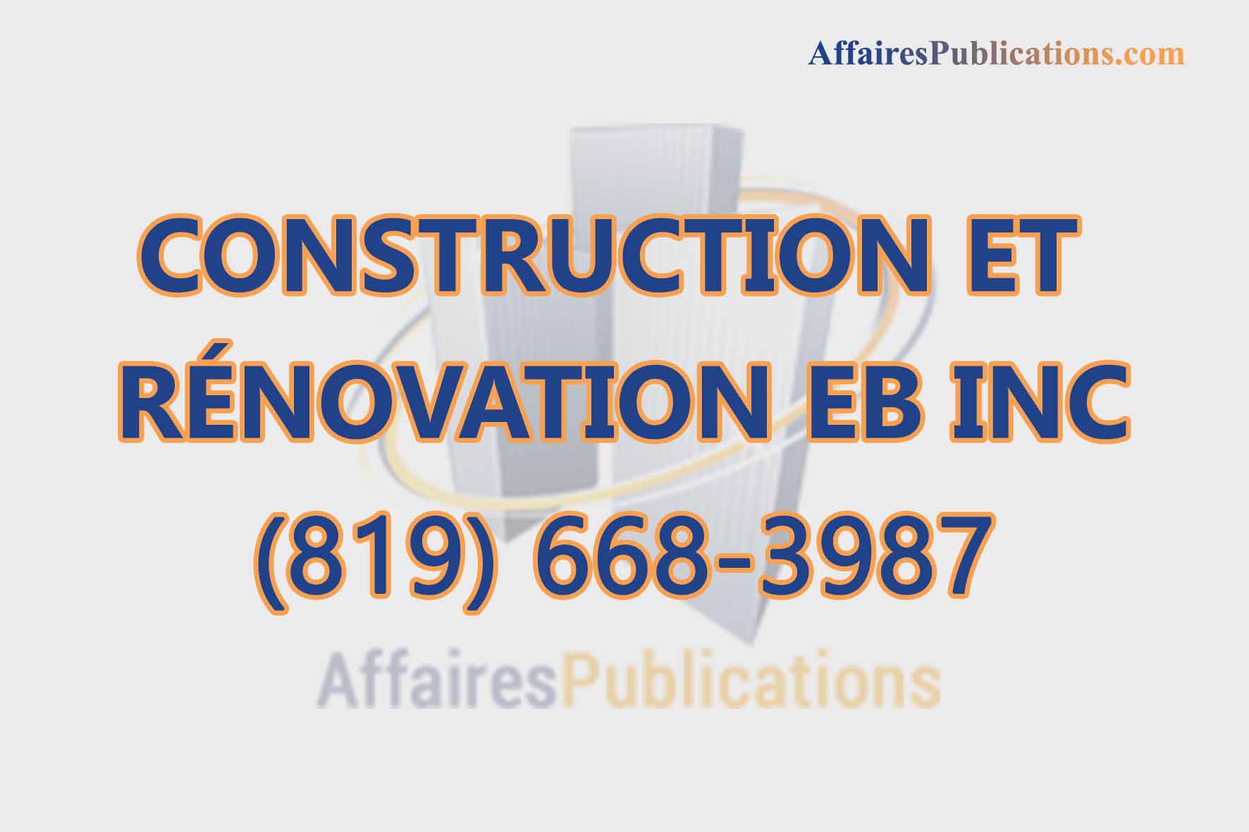 CONSTRUCTION ET RÉNOVATION EB