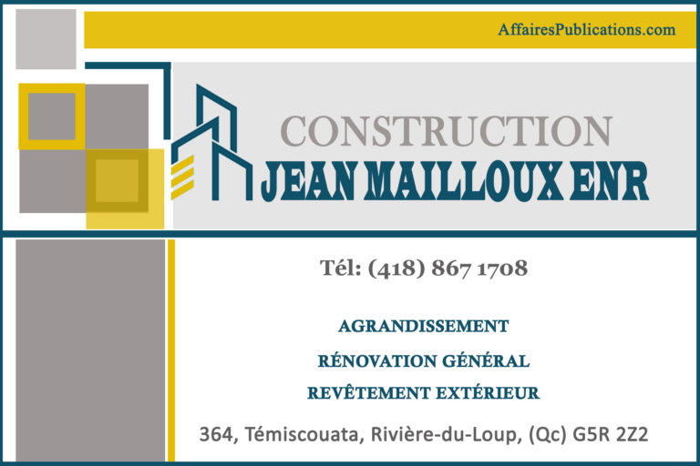 CONSTRUCTION JEAN MAILLOUX ENR