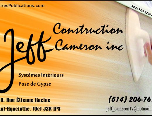 CONSTRUCTION JEFF CAMERON INC