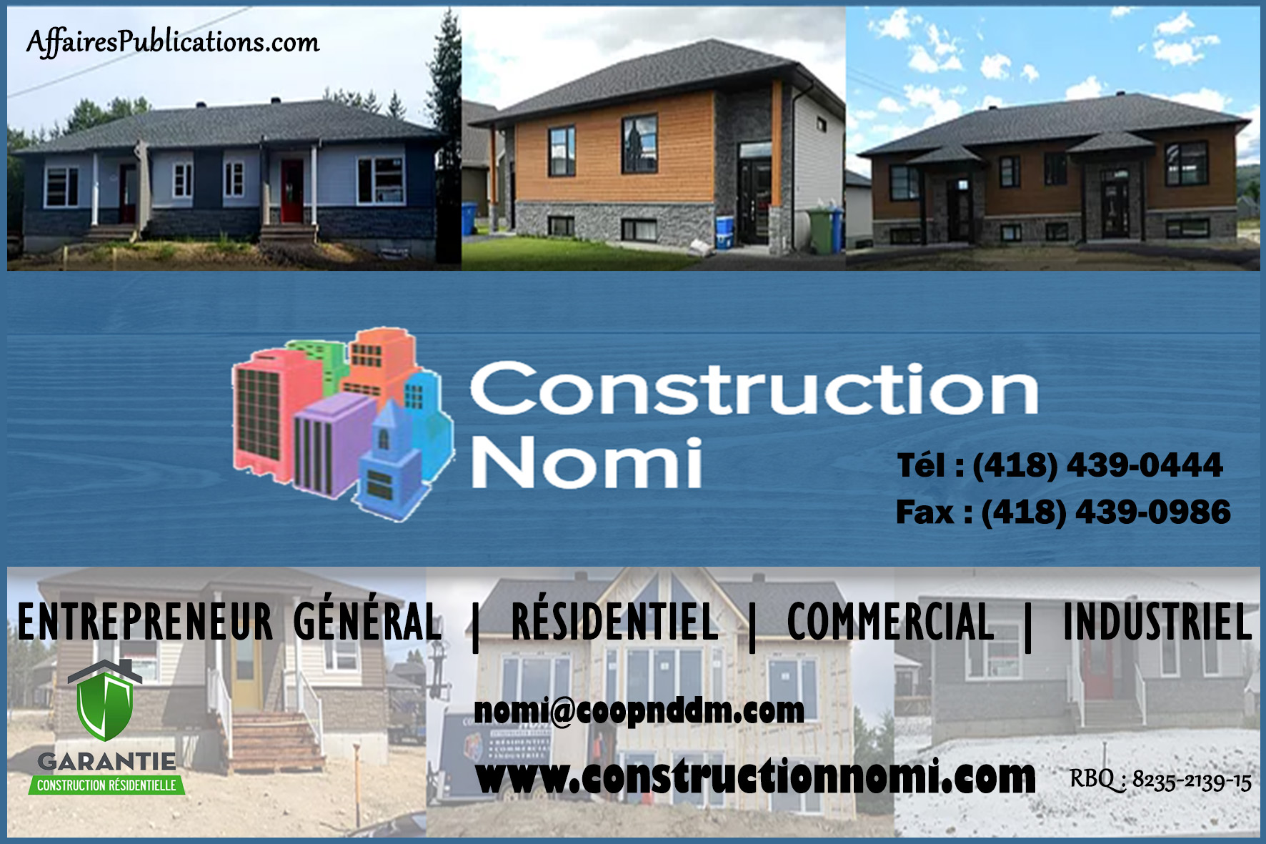 CONSTRUCTION NOMI INC