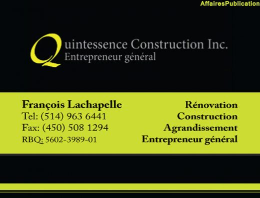 CONSTRUCTION QUINTESSENCE