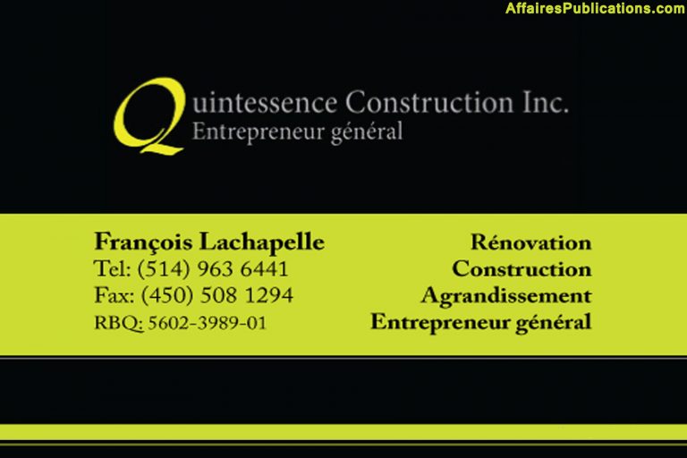 CONSTRUCTION QUINTESSENCE