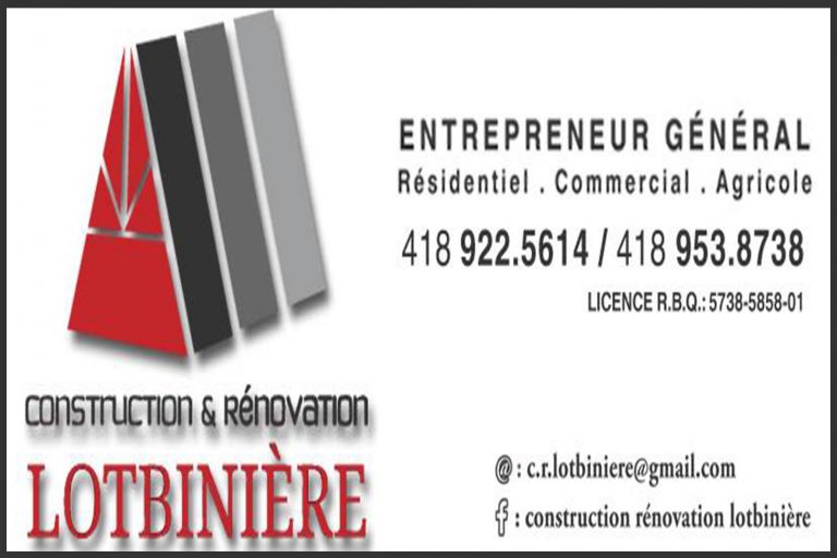 CONSTRUCTION RÉNOVATION LOTBINIÈRE