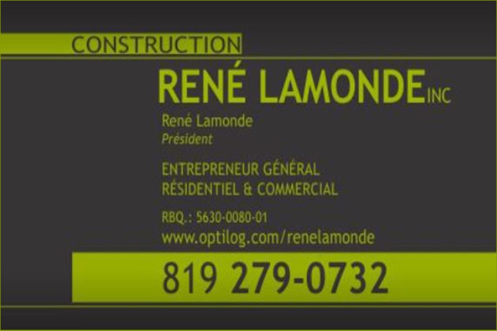 CONSTRUCTION RENÉ LAMONDE